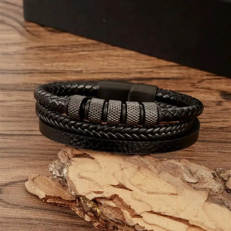 Punk Multi-Layer Leather Bracelet - ARLUVI