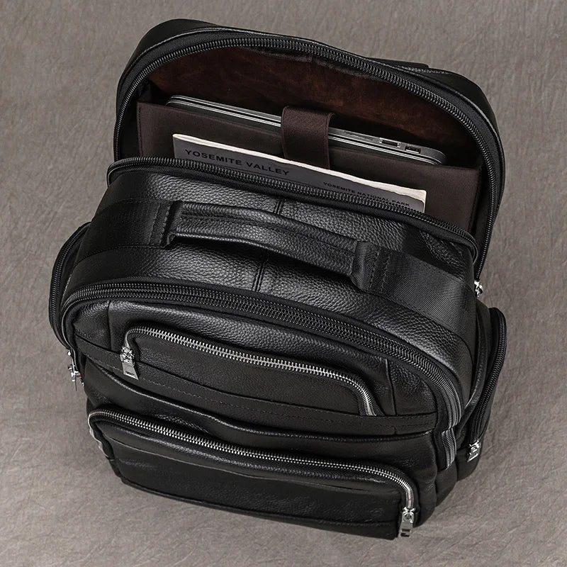 CORVANOR™ Genuine Leather 17" Laptop Backpack - ARLUVI