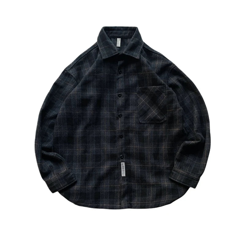 Darynos Casual Plaid Flannel Shirt