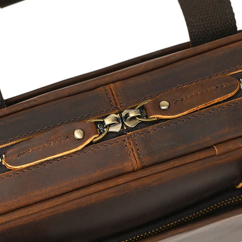VALCORT™ Men's Genuine Leather Executive Briefcase - ARLUVI
