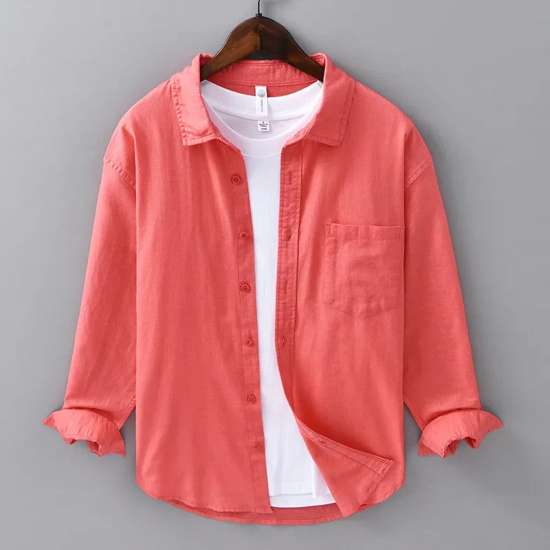 CORVINOR™ Cotton and Linen Shirt - ARLUVI