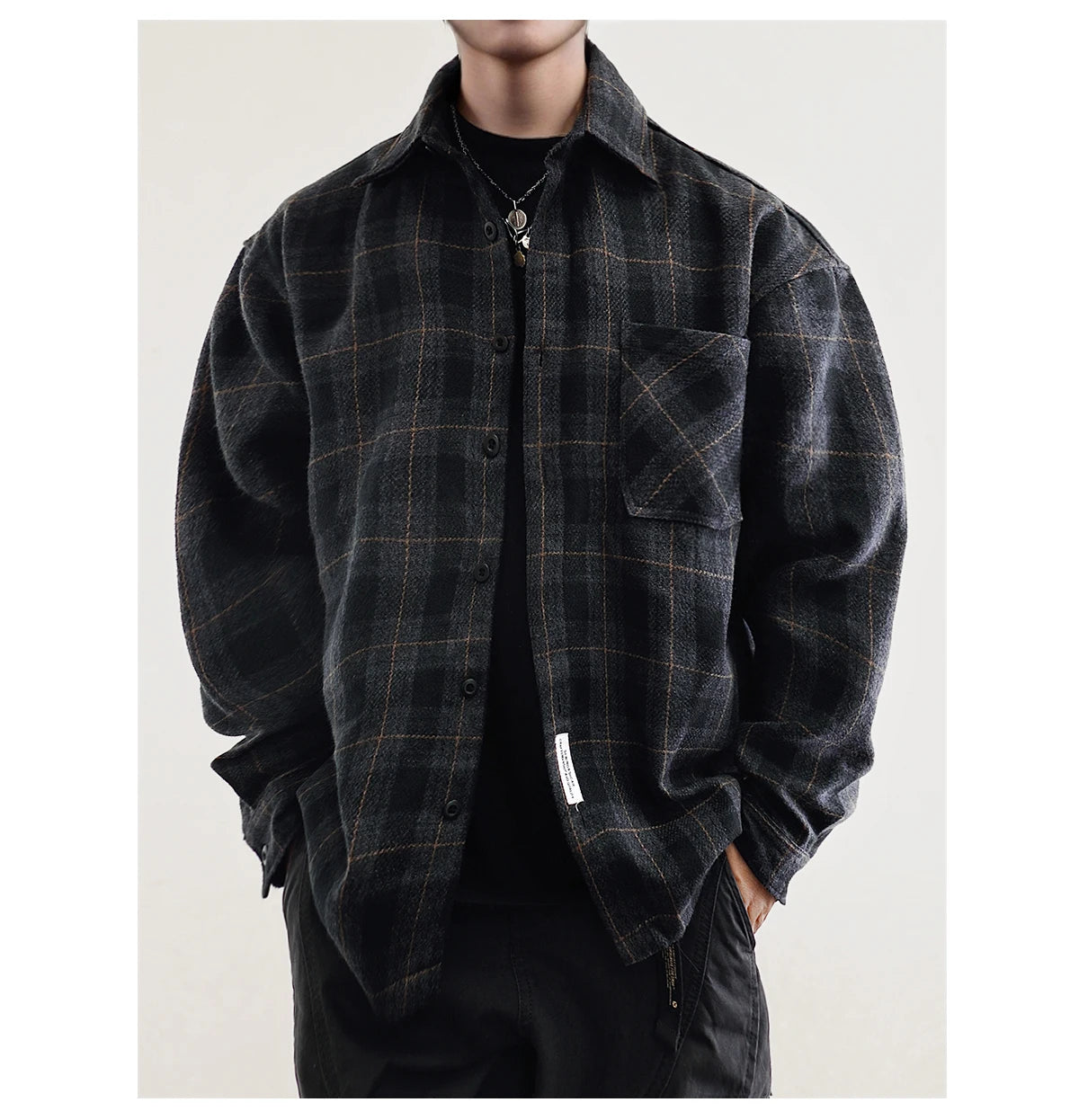 Darynos Casual Plaid Flannel Shirt