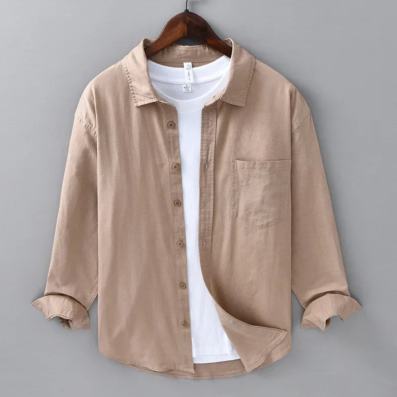 CORVINOR™ Cotton and Linen Shirt - ARLUVI