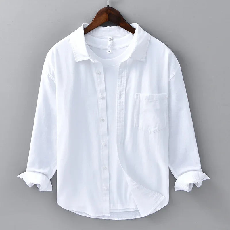 CORVINOR™ Cotton and Linen Shirt - ARLUVI