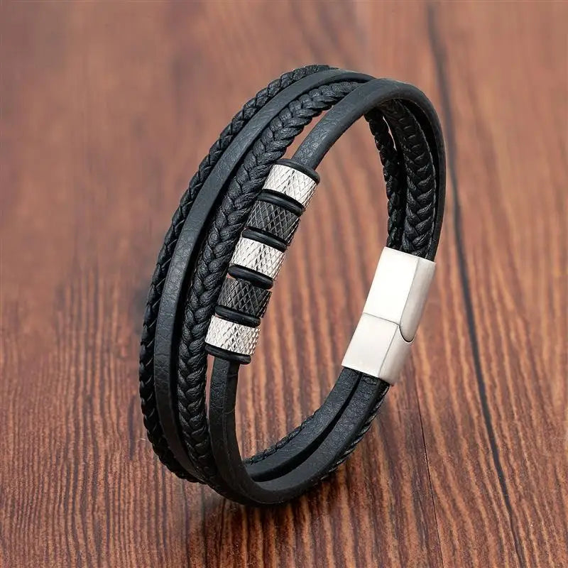 Punk Multi-Layer Leather Bracelet - ARLUVI