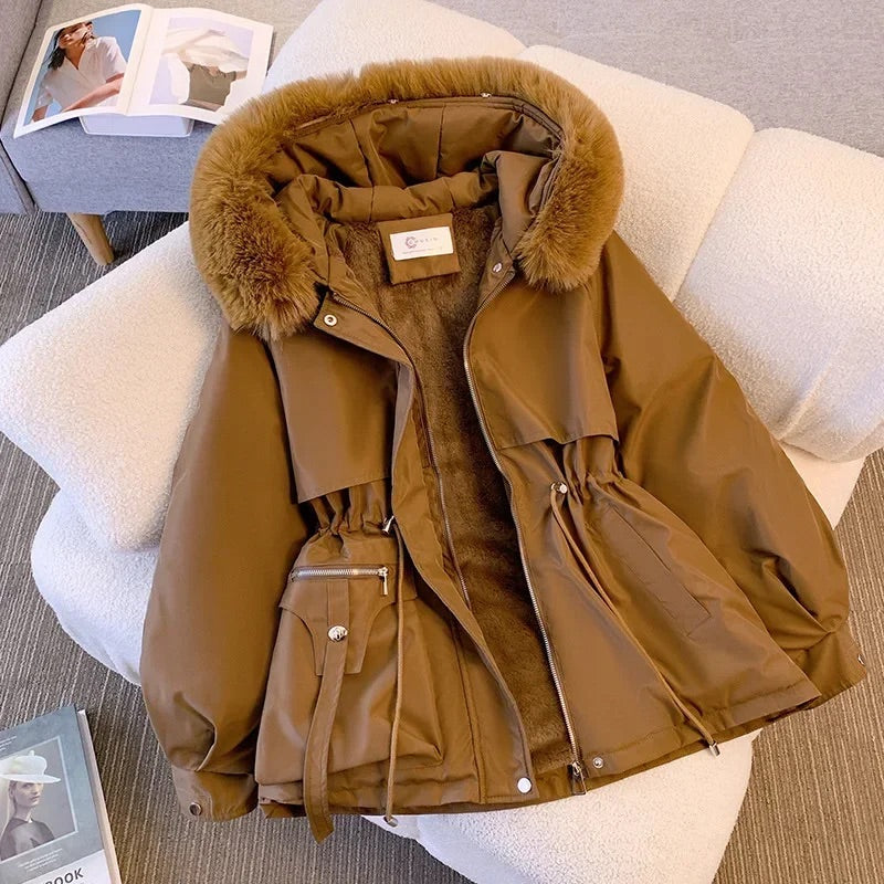 Regala Fur Collar Coat - ARLUVI