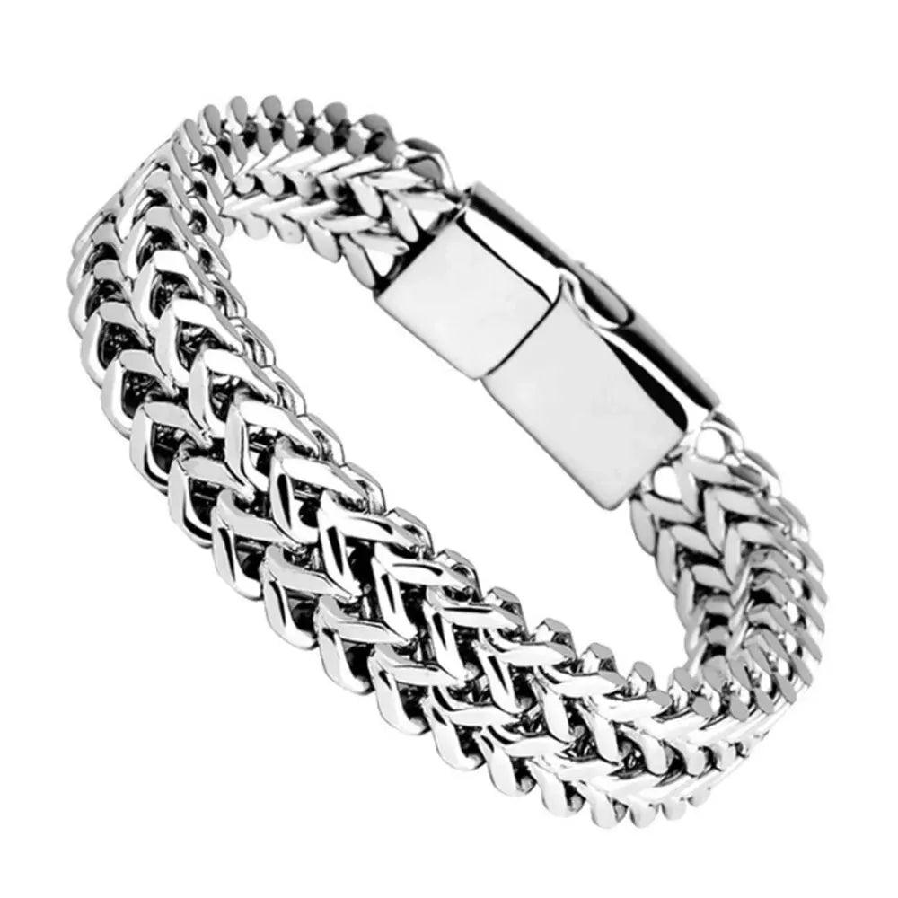 Steel Bracelet with Magnetic Buckle - ARLUVI