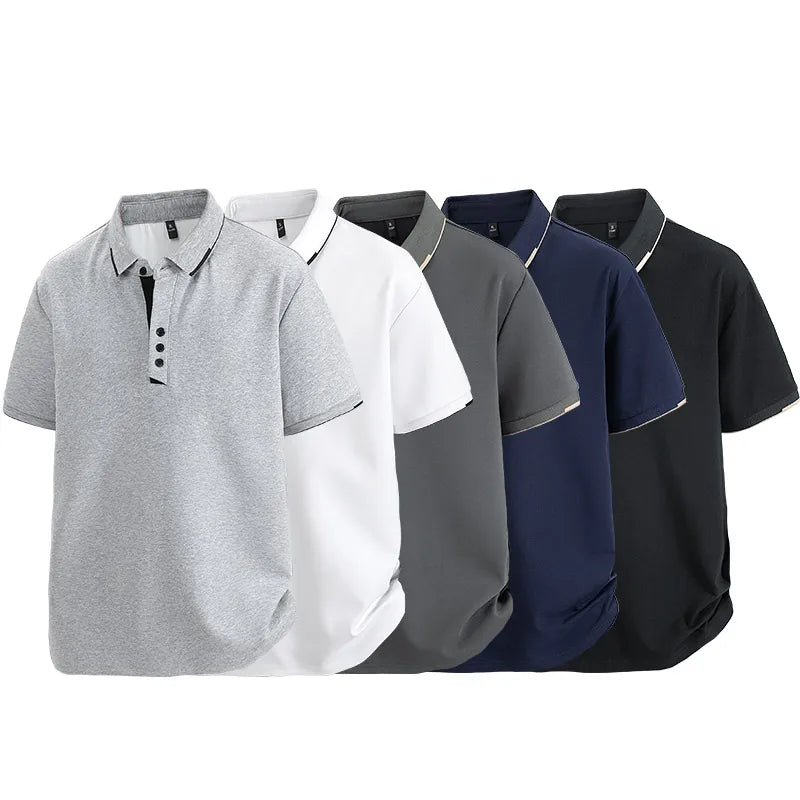 TALVARO™ Plus Size Short Sleeve Polo Shirt - ARLUVI