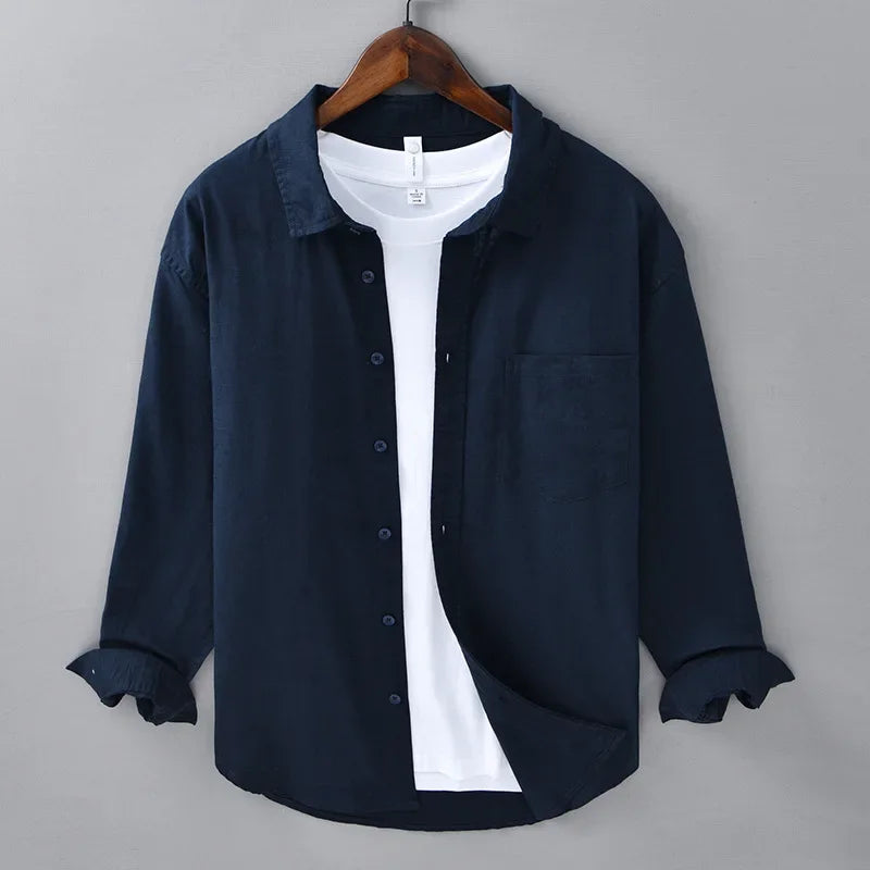 CORVINOR™ Cotton and Linen Shirt - ARLUVI