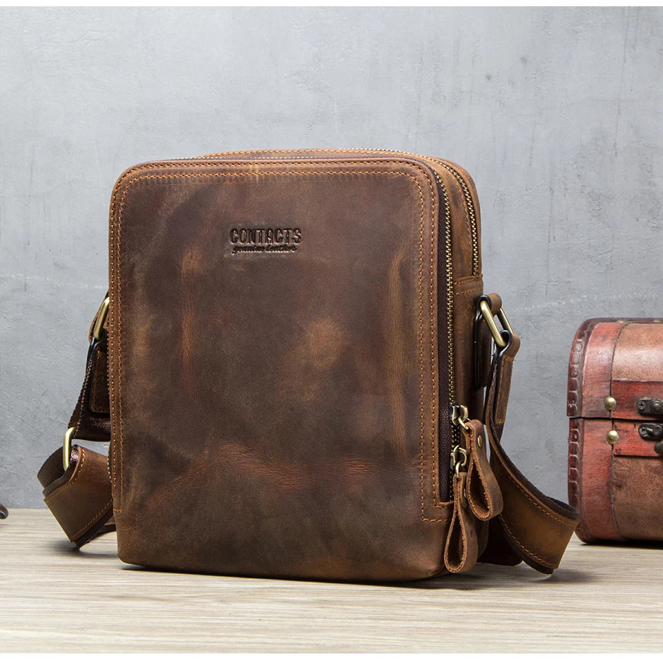 Vindex Leather Crossbody Bag - ARLUVI