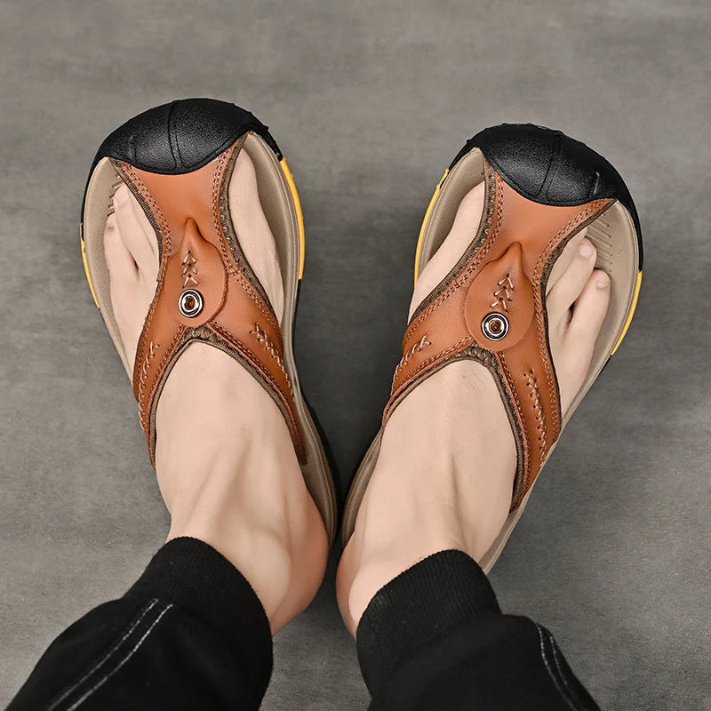 VALSTON™ Leather Strappy Sandals - ARLUVI