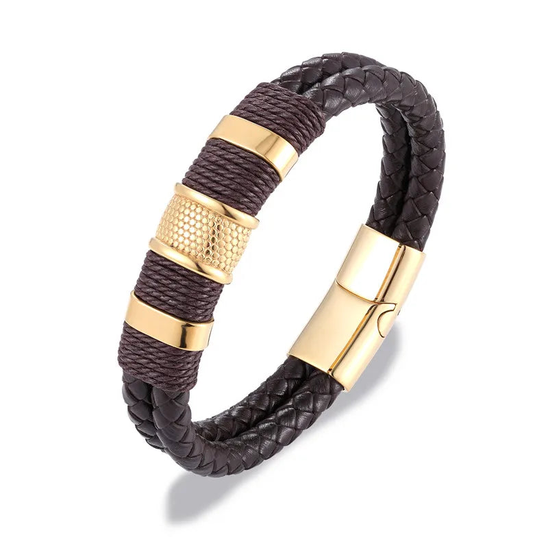 Braided leather bracelet - ARLUVI