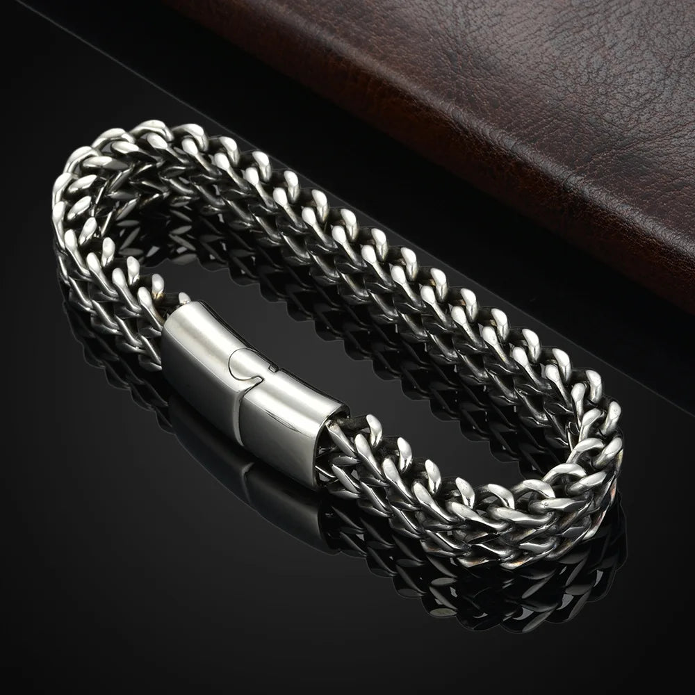 Steel Bracelet with Magnetic Buckle - ARLUVI