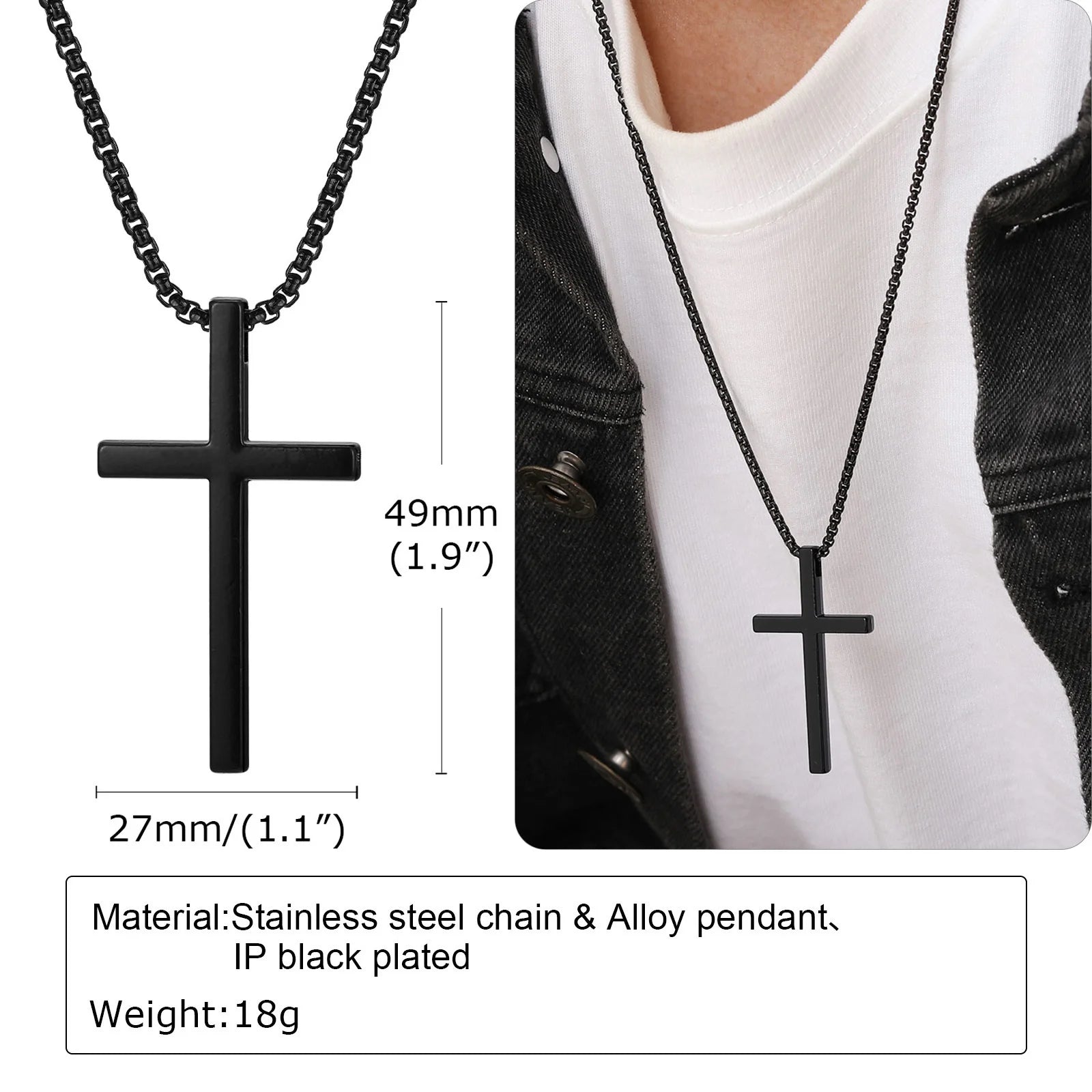 Unisex Cross Necklace - ARLUVI