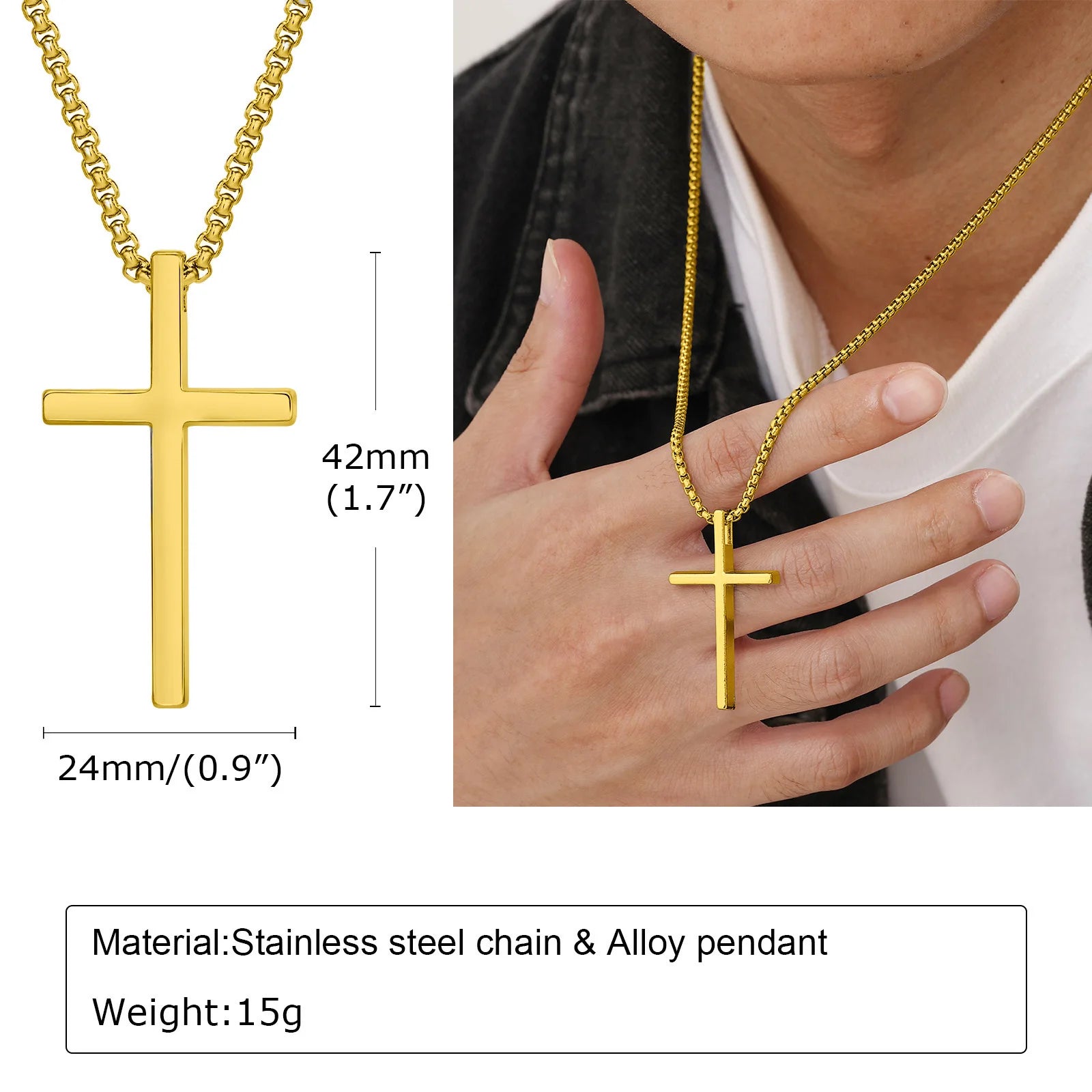 Unisex Cross Necklace - ARLUVI
