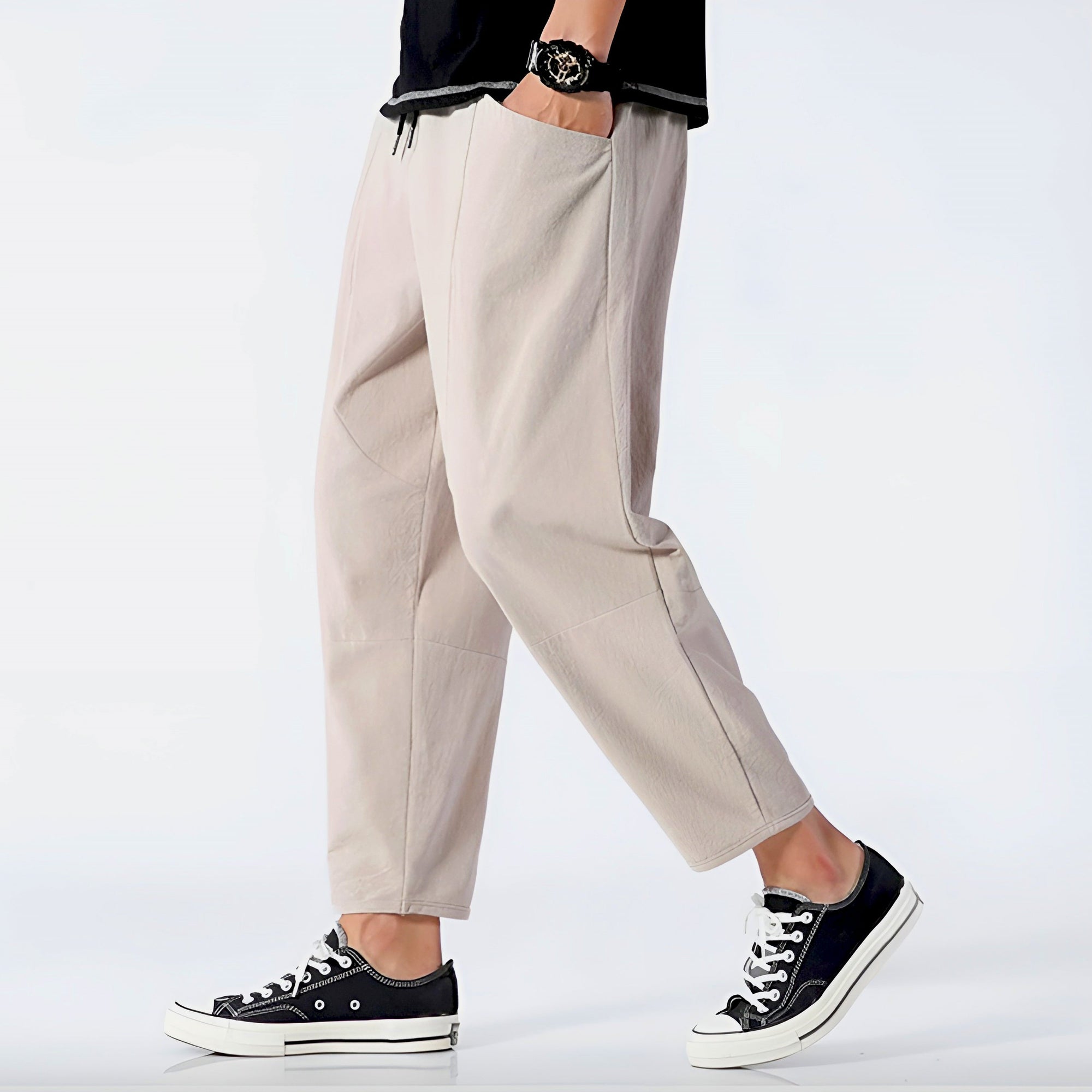 Urban Cropped Cotton Pants - ARLUVI