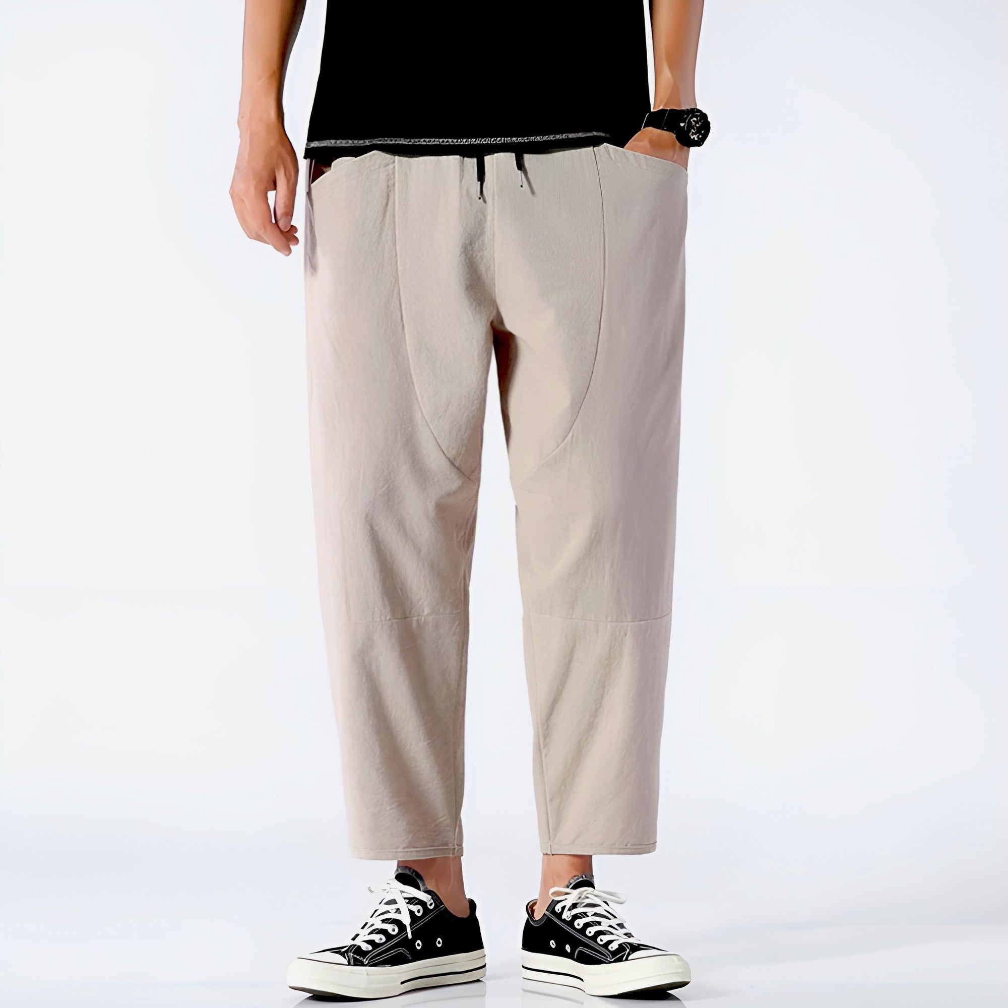 Urban Cropped Cotton Pants - ARLUVI