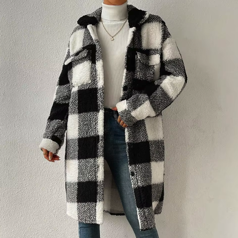 Sola Plaid Coat - ARLUVI