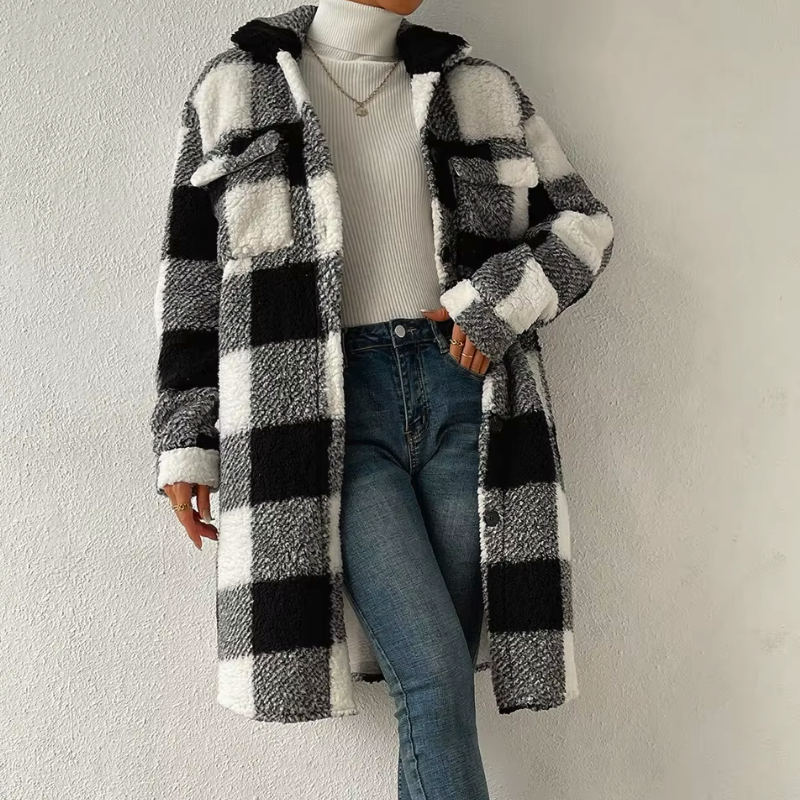 Sola Plaid Coat - ARLUVI