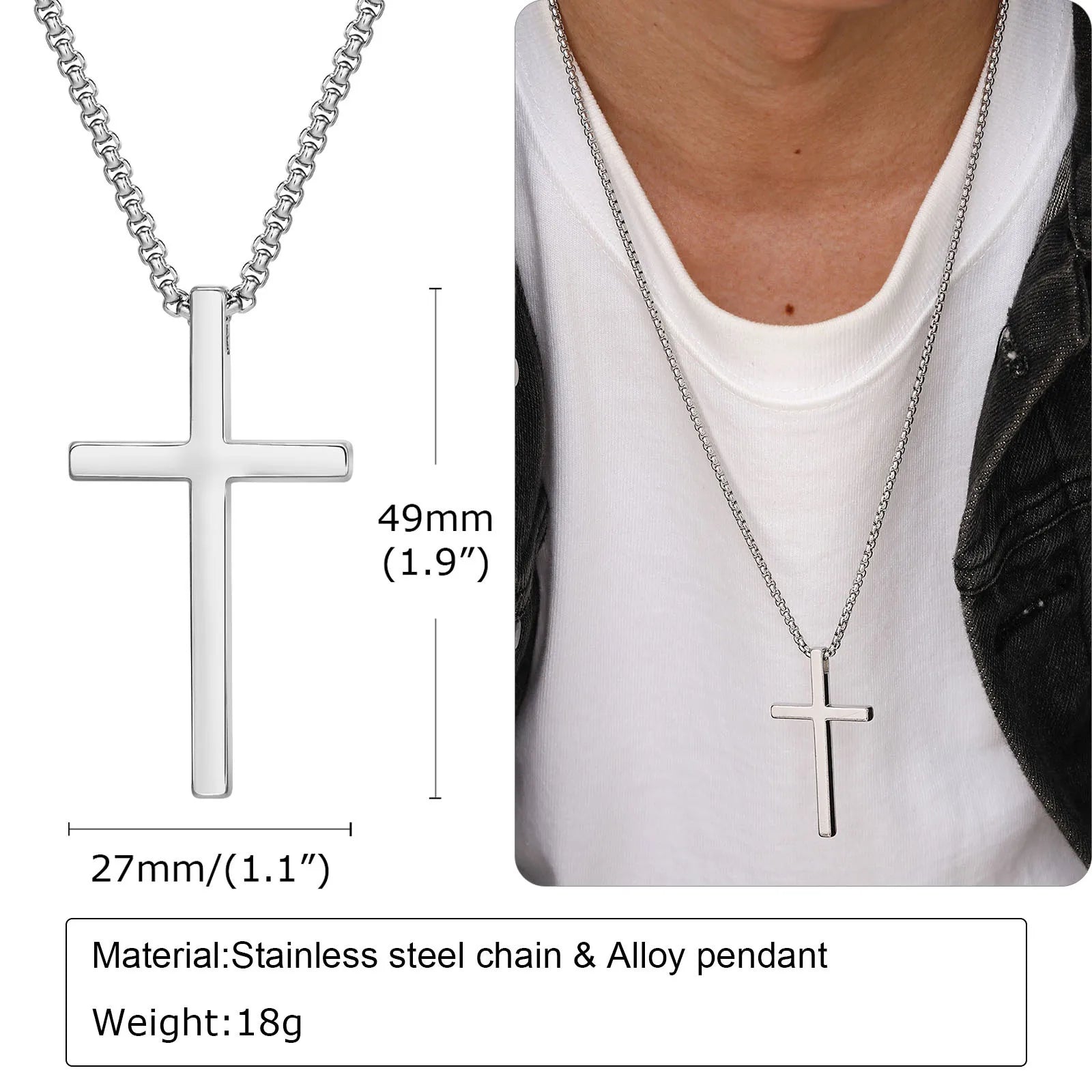 Unisex Cross Necklace - ARLUVI