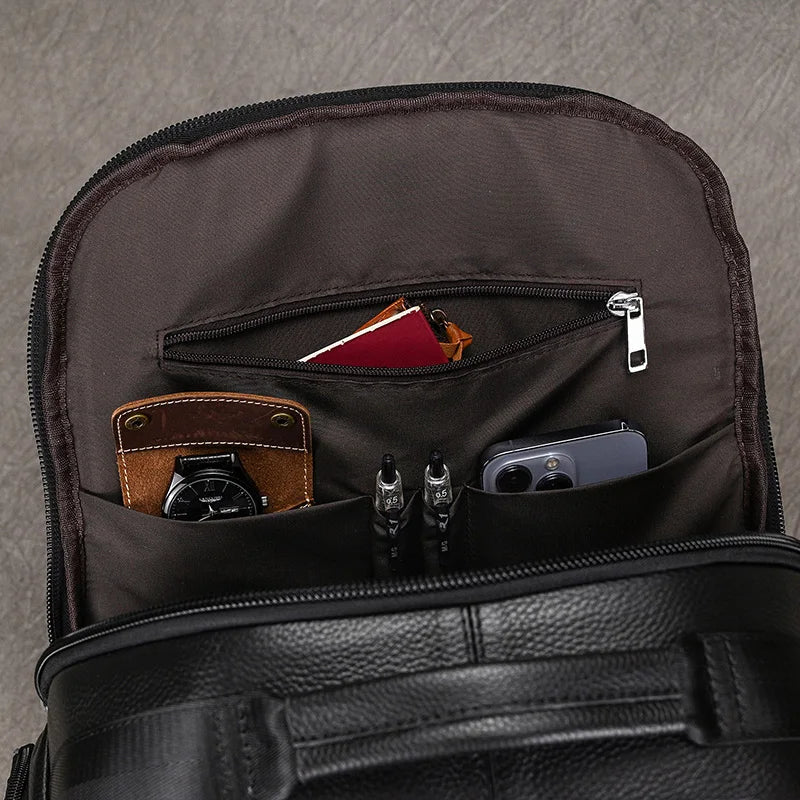 CORVANOR™ Genuine Leather 17" Laptop Backpack - ARLUVI