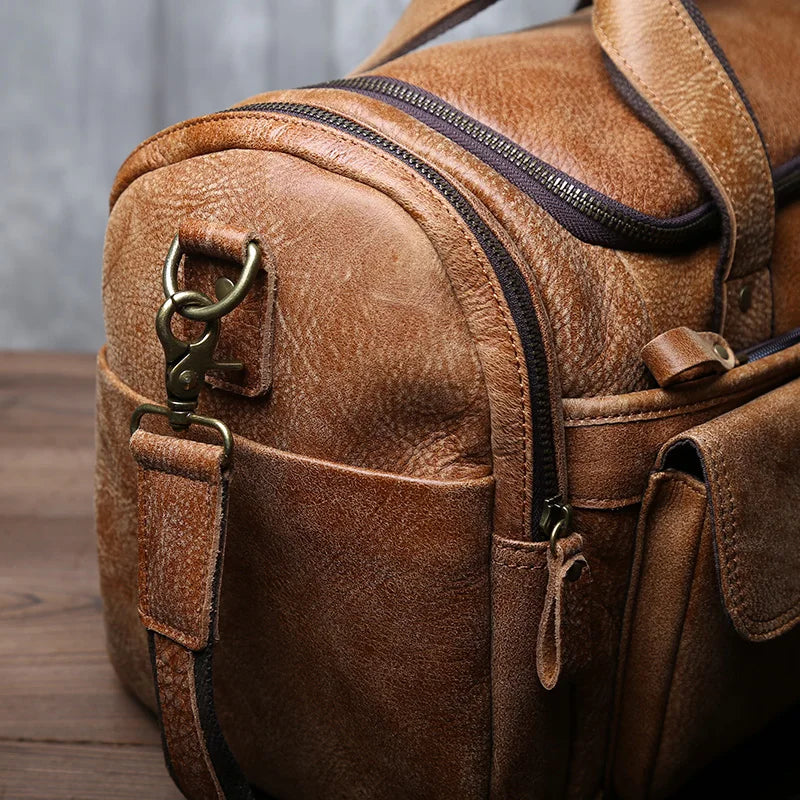 KALVORN™ Genuine Leather Travel Bag - ARLUVI