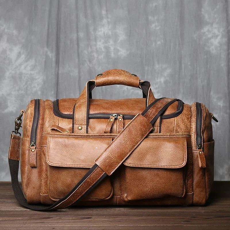 KALVORN™ Genuine Leather Travel Bag - ARLUVI
