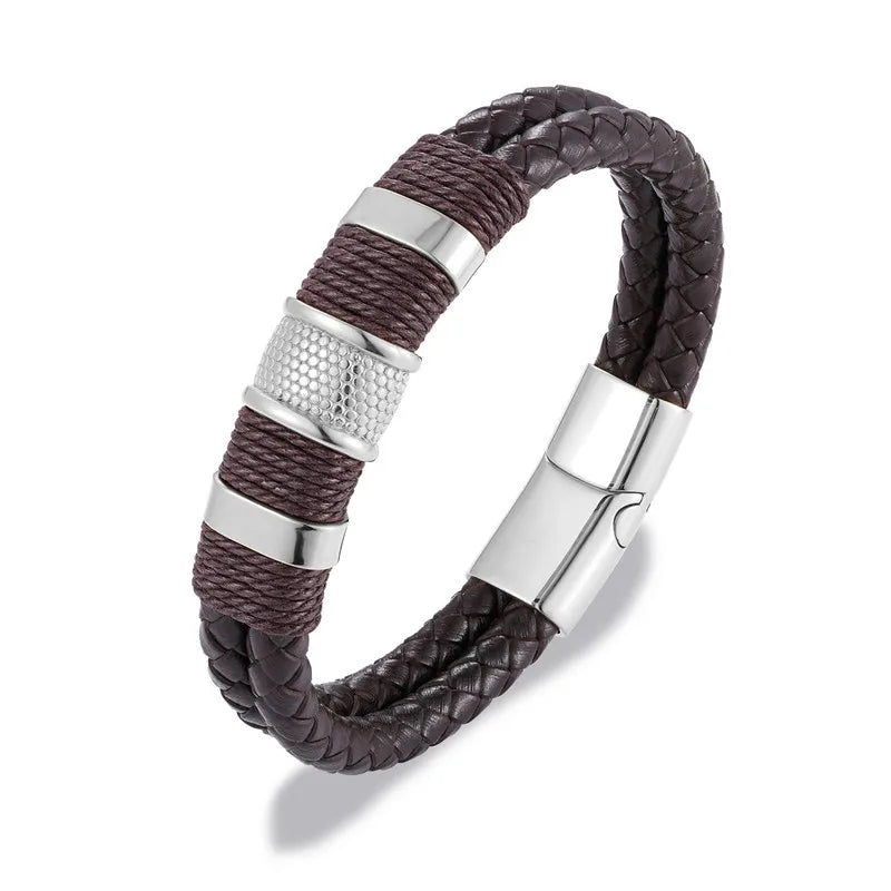 Braided leather bracelet - ARLUVI
