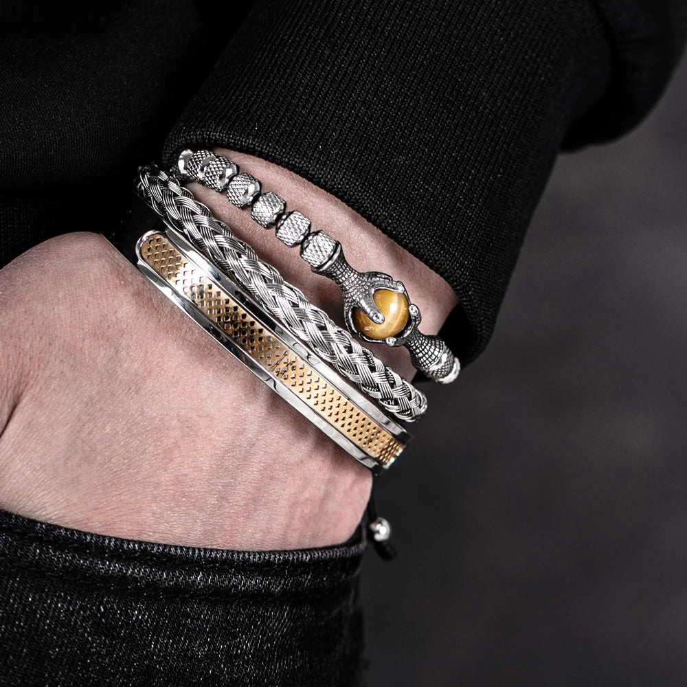 BRYVORN™ Tiger Eye Bracelet Kit (3 Adjustable Pieces) - ARLUVI