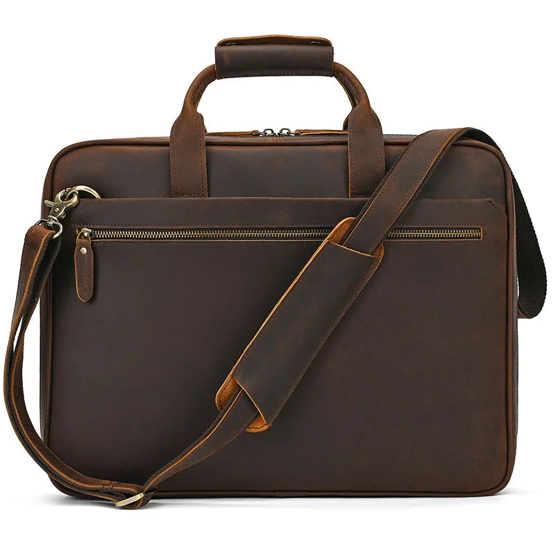 VALCORT™ Men's Genuine Leather Executive Briefcase - ARLUVI