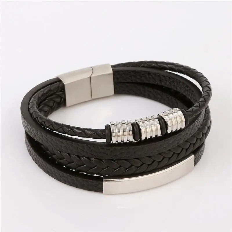 Punk Multi-Layer Leather Bracelet - ARLUVI