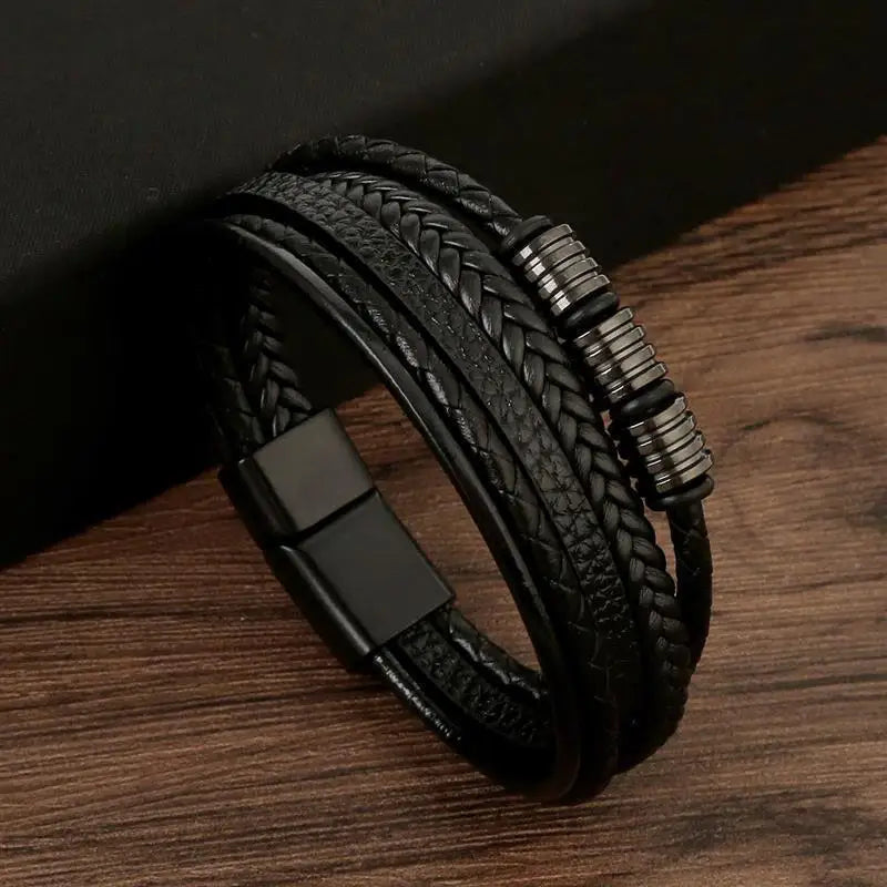 Punk Multi-Layer Leather Bracelet - ARLUVI