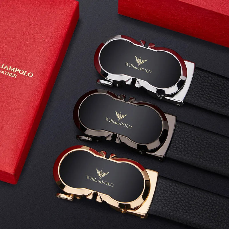 NOLVER™ Automatic Buckle Leather Belt - ARLUVI