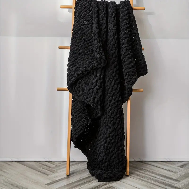 Handmade Chunky Knit Blanket - ARLUVI