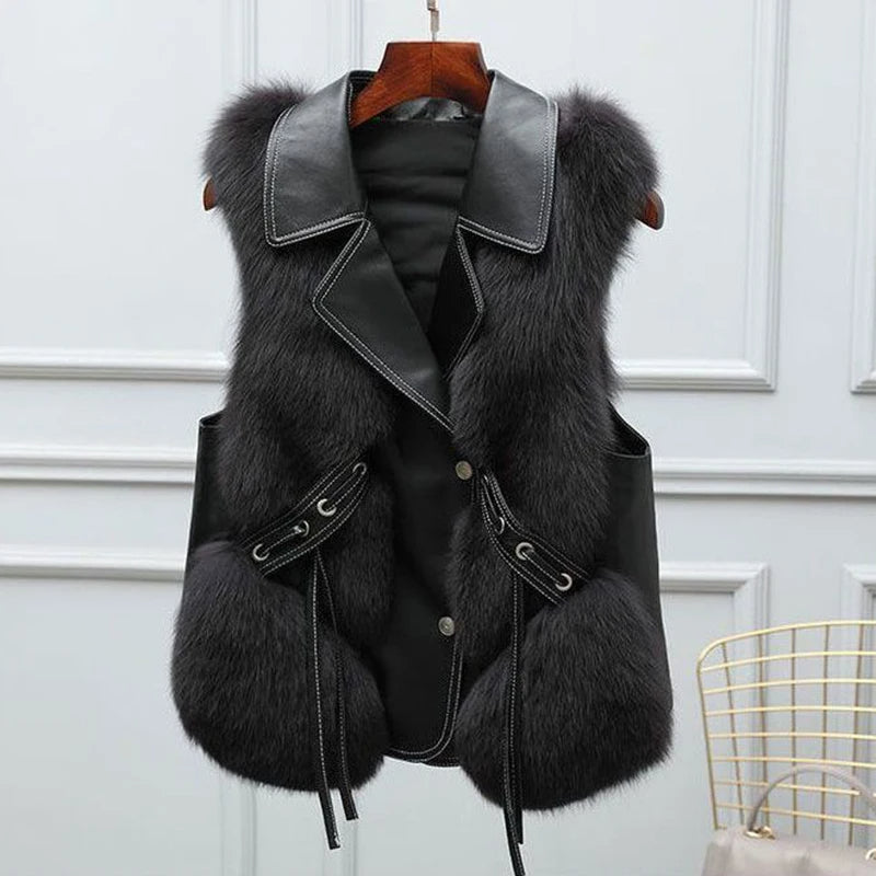 Empress Faux Fur Gilet - ARLUVI