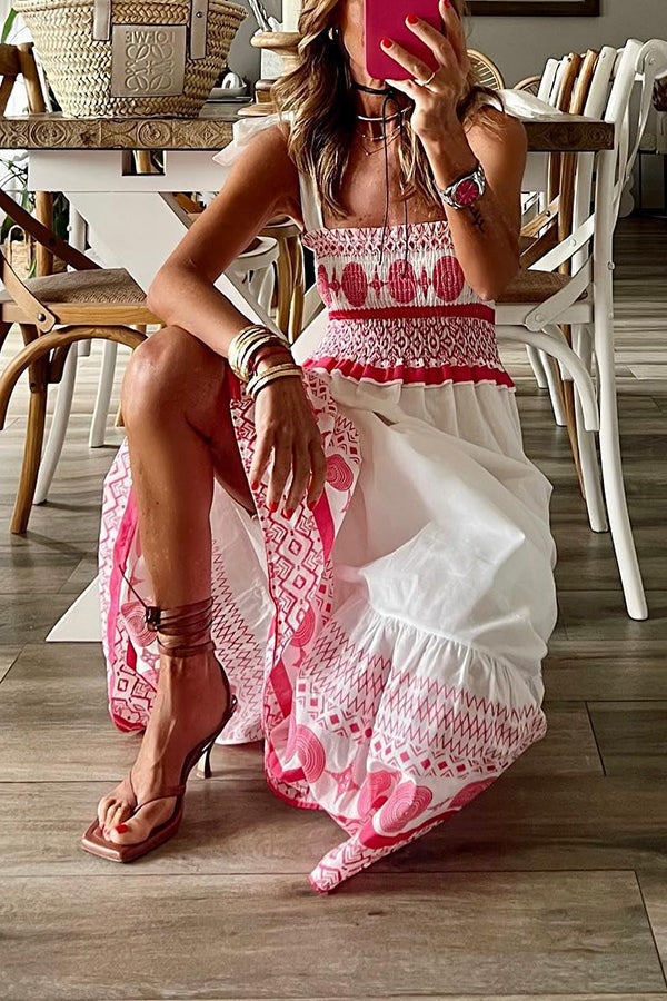 MIRAVYN™ Square Neck Spaghetti Strap Dress with Tie - ARLUVI
