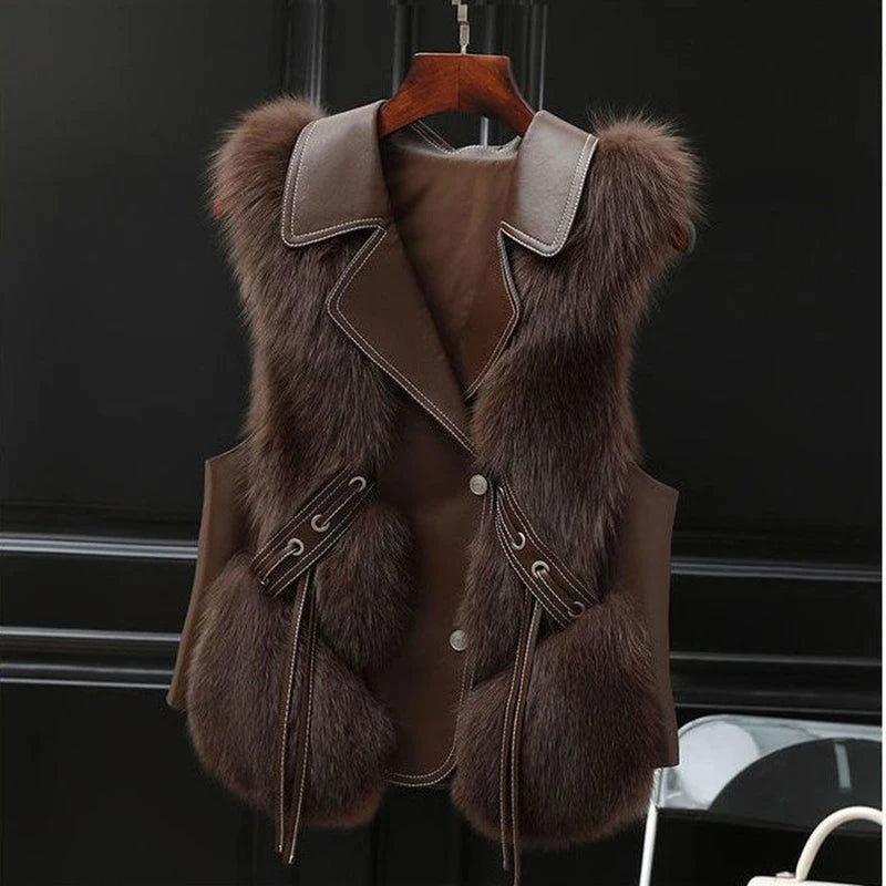 Empress Faux Fur Gilet - ARLUVI