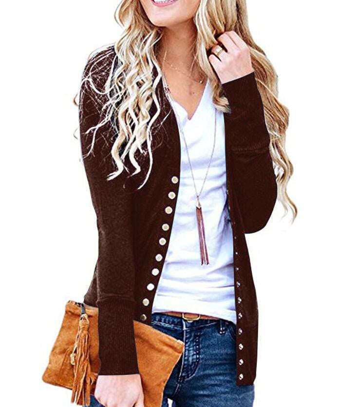 OREVINA™ V-Neck Cardigan - ARLUVI