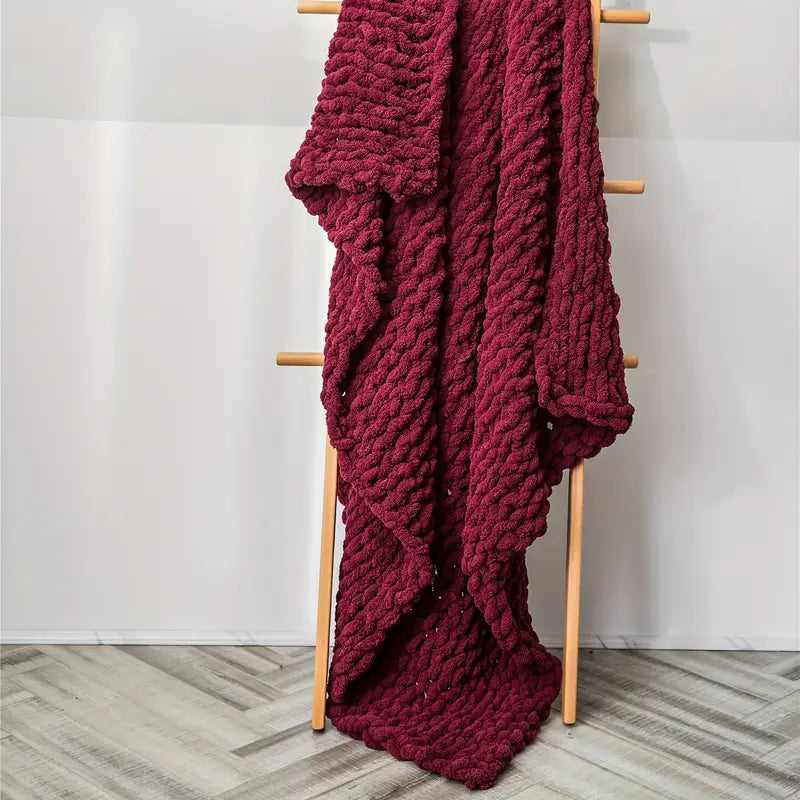 Handmade Chunky Knit Blanket - ARLUVI