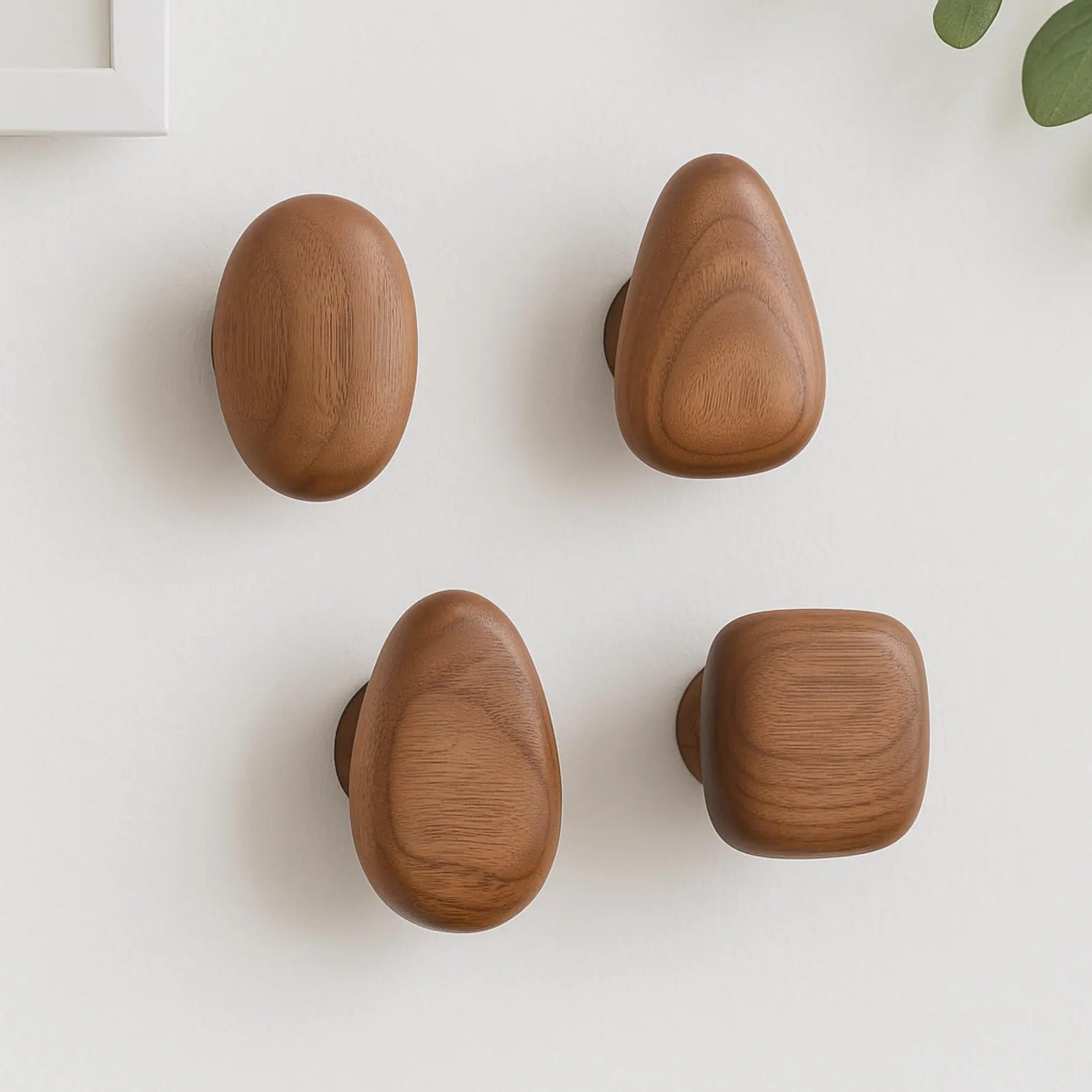 Wooden Pebble Hooks (Set) - ARLUVI