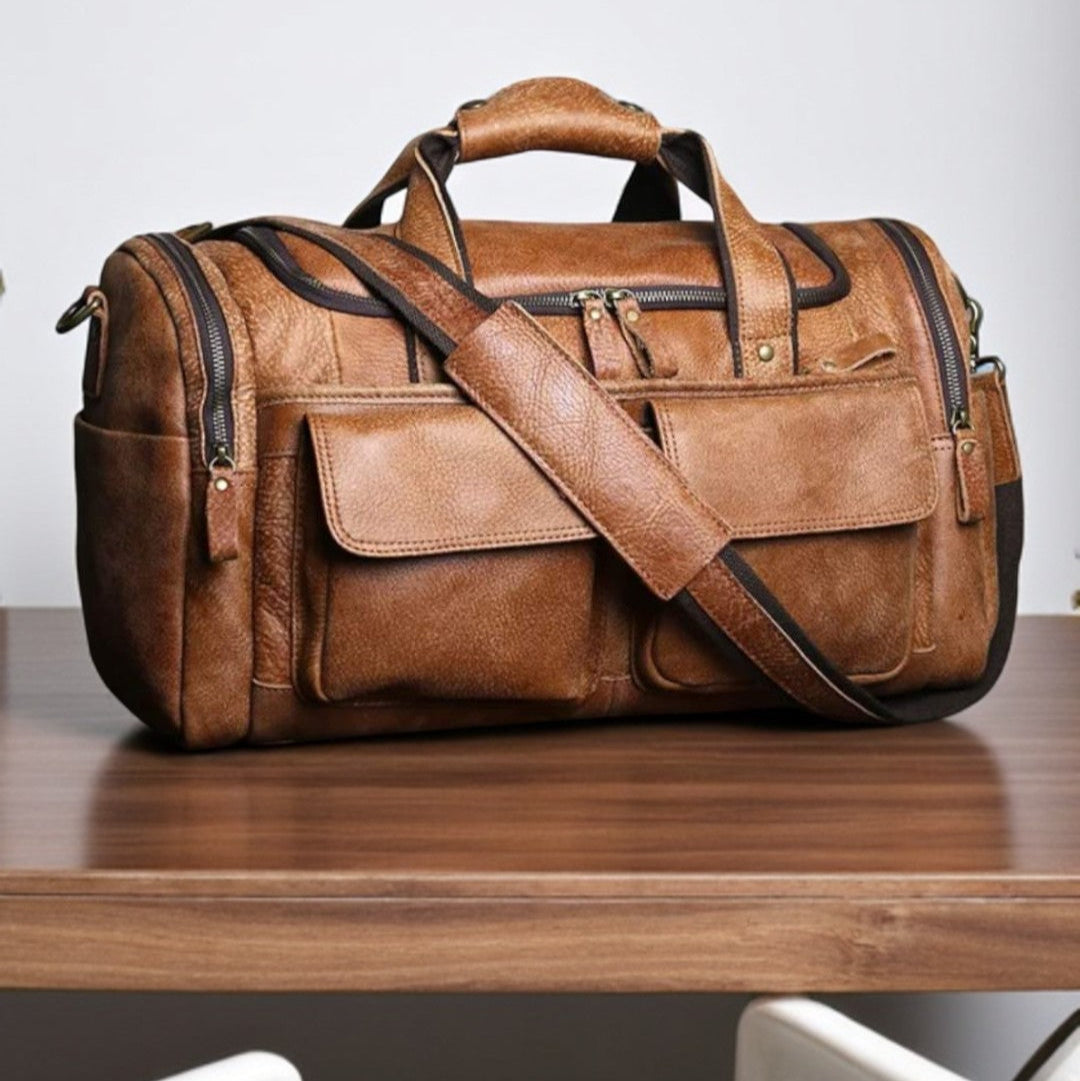 KALVORN™ Genuine Leather Travel Bag - ARLUVI