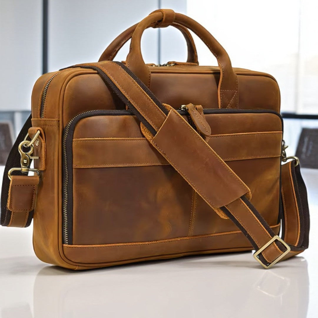 MELVORAN™ Genuine Leather Briefcase - ARLUVI