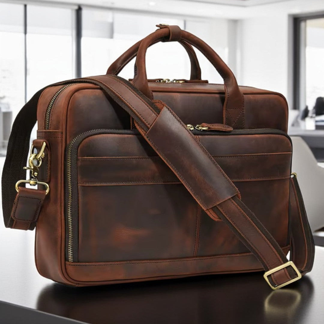 MELVORAN™ Genuine Leather Briefcase - ARLUVI