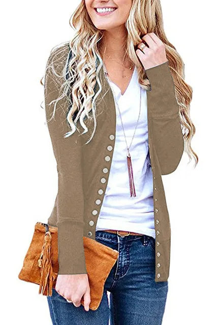 OREVINA™ V-Neck Cardigan - ARLUVI