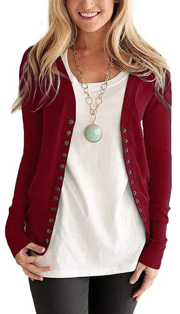 OREVINA™ V-Neck Cardigan - ARLUVI