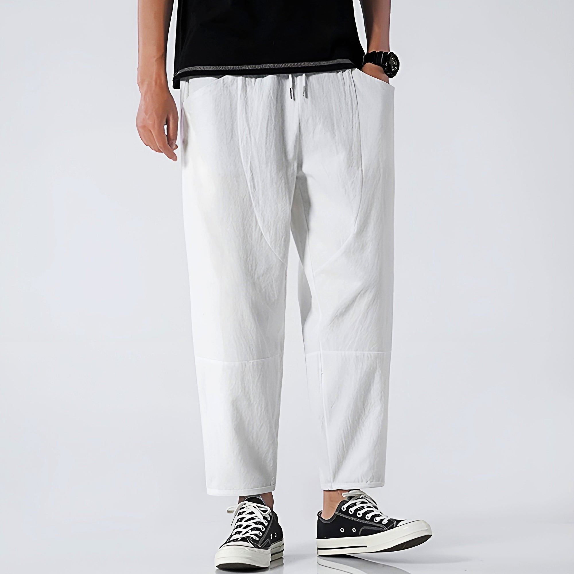 Urban Cropped Cotton Pants - ARLUVI